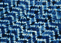 indigo-dyed cotton using stitch resist