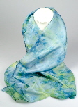Hand-dyed silk scarves