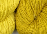 wool dyed with dyers greenweed extract