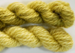 BFL superwash wool dyed with goldenrod natural dye extract
